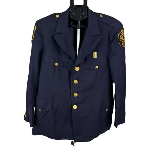 Authentic vintage Pittsburgh Police dress uniform jacket with built-in mystery - Picture 1 of 16